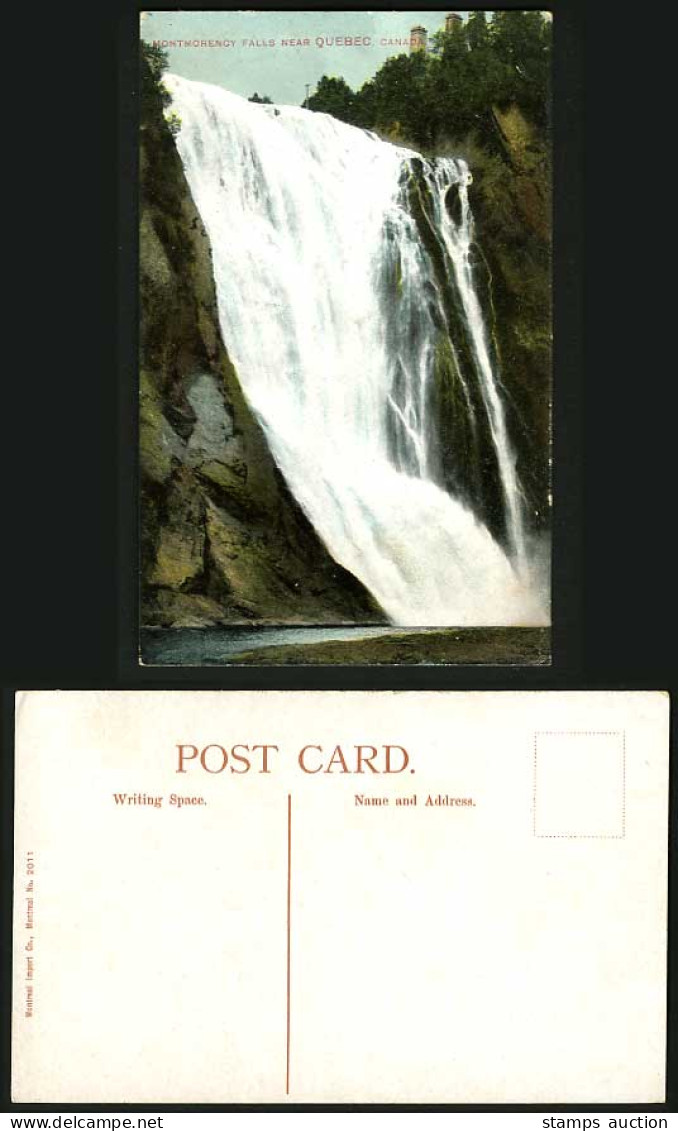 Canada Old Postcard Montmorency Falls Quebec Waterfalls