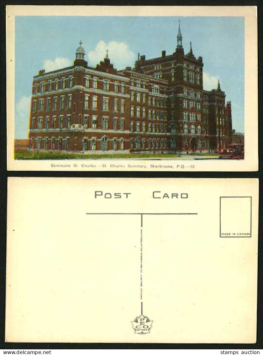 Canada Old Postcard St. Charles Seminary Sherbrooke PQ