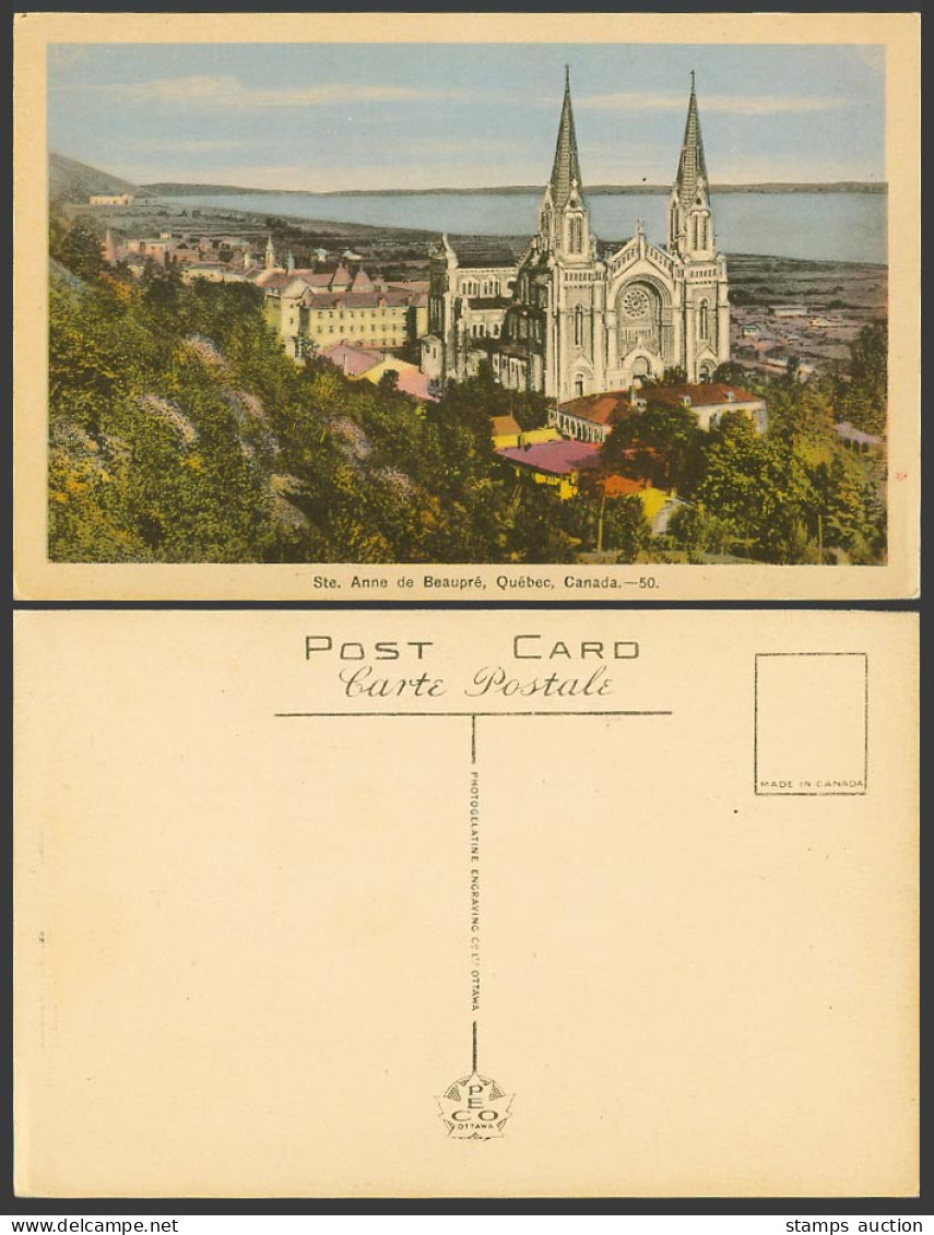 Canada Old Postcard Ste-Anne de Beaupre Beaupré Quebec, Panorama General View 50