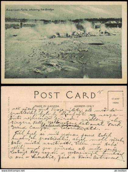 Niagara Falls (Ontario) NiagarafälleAmerican Falls showing Ice Bridge 1920