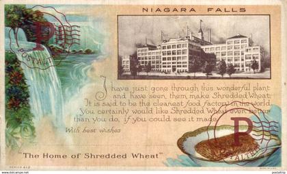 CANADA. The Home of Shredded Wheat. Niagara Falls. PUBLI. RESTAURANTE, RESTAURANT