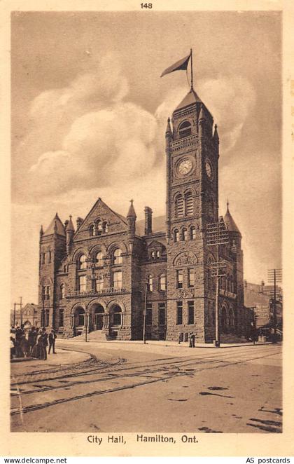 B651 Canada City Hall Hamilton Ontario vintage postcard