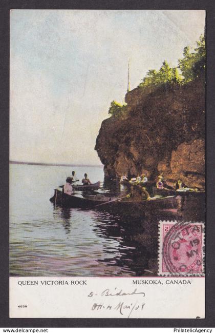 Postcard, CANADA, Muskoka, Queen Victoria Rock