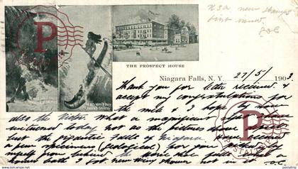 CANADA. NIAGARA FALLS. THE WHITE MAN'S FANCY.... THE RED MAN'S FACT.... THE PROSPECT HOUSE.... 1903