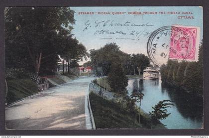 Postcard, CANADA, Ottawa, Steamer "Rideau Queen"