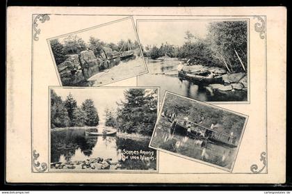 AK Thousand Islands, Diverse Ortsansichten