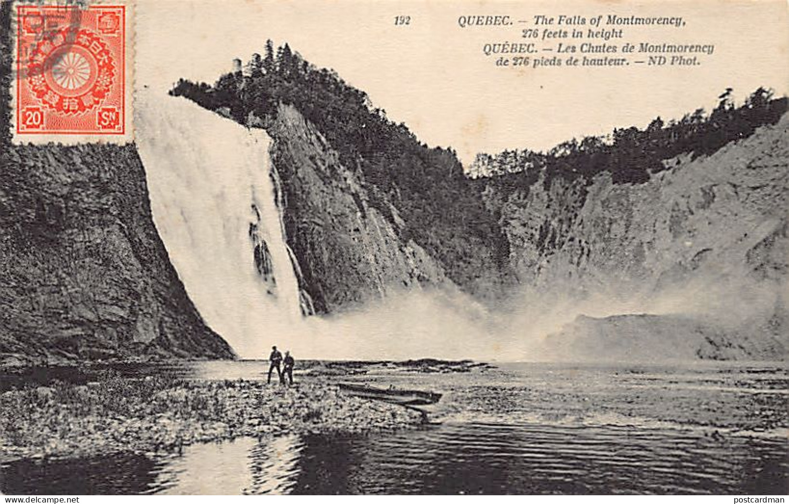 Canada - QUÉBEC - Les Chutes de Montmorency de 276 pieds de hauteur - Ed. Neurdein ND Phot. 192