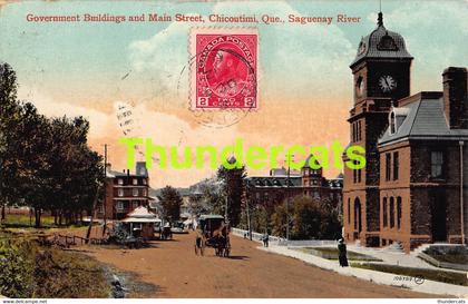 CPA GOVERNMENT BUILDINGS AND MAIN STREET CHICOUTIMI QUEBEC