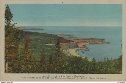 GASPE - Vue de la colline à la Rivière Madeleine