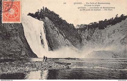 Canada - QUÉBEC - Les Chutes de Montmorency de 276 pieds de hauteur - Ed. Neurdein ND Phot. 192