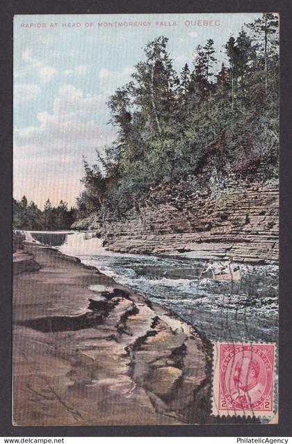 Postcard, CANADA, Rapids at Head of Montmorency Falls