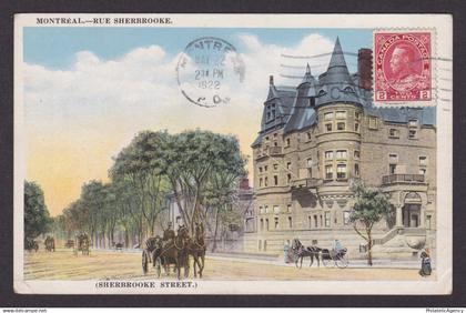 Postcard, CANADA, Montreal, Sherbrooke Street