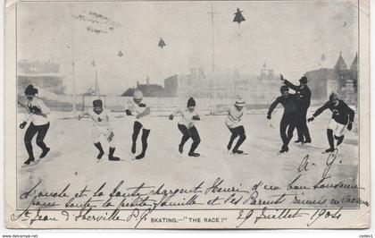 CANADA  QUEBEC    SKATING THE RACE  CACHET QUEBEC