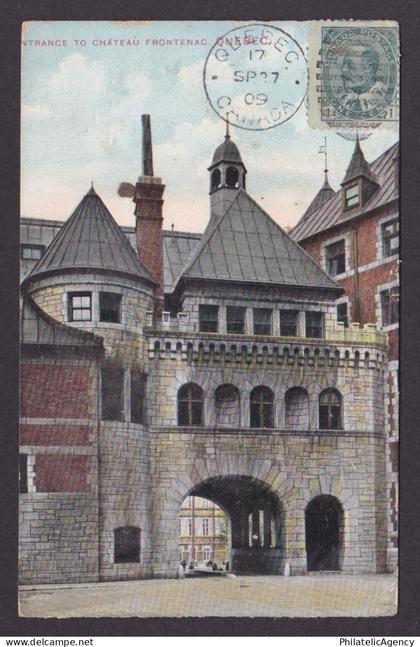 Postcard, CANADA, Quebec, Entrance to Chateau Frontenac