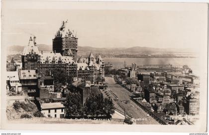 Quebec - Chateau Frontenac and Dufferin Terrace - & hotel, terrace, river, architecture