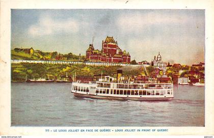 QUEBEC-VILLE - LE LOUIS JOLLIET EN FACE DE QUEBEC - BATEAU
