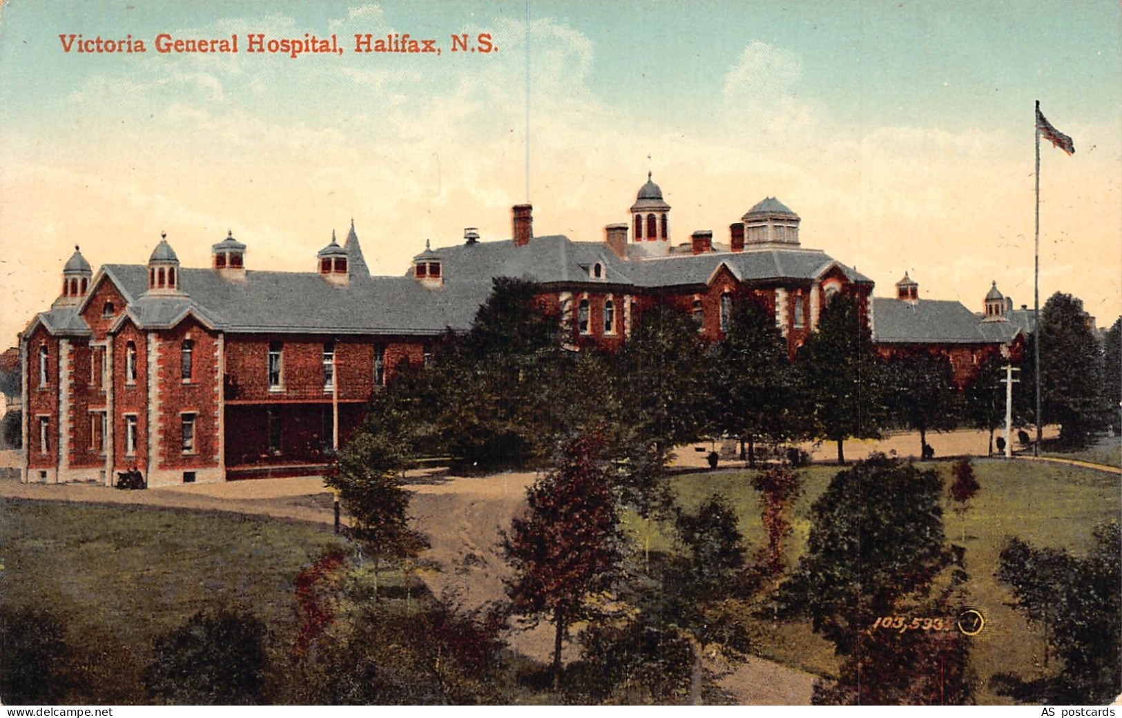 Canada Victoria General Hospital Halifax vintage postcard B969