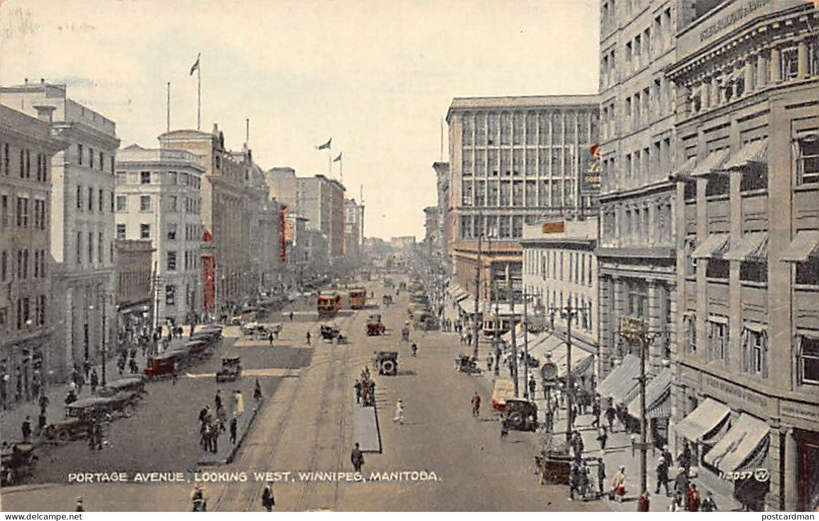 Canada - WINNIPEG (MB) Portage Avenue, looking West - Publ. Valentine