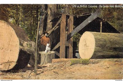 B239 Canada Life in British Columbia Lumberman's Workshop postcard