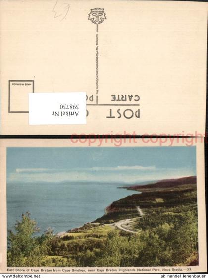 398730,Nova Scotia Cape Breton Highland National Park East Shore from Cape Smokey