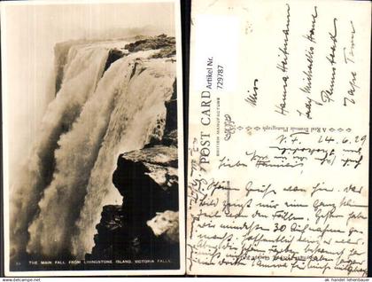 729787 Foto AK Victoria Falls The Main Fall from Livingstone Island Wasserfall Sambia Republic of Zambia