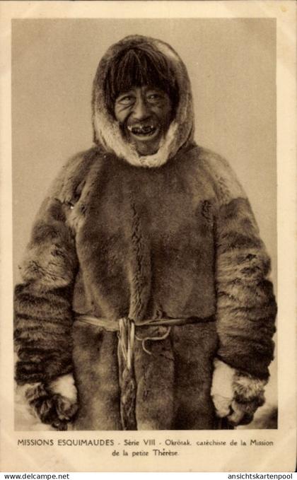 CPA Nunavut Kanada, Missions Esquimaudes, Okrotak, catechiste de la Mission de la petite Therese