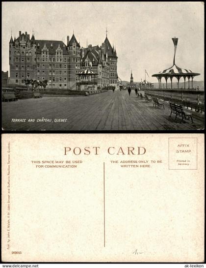 Postcard Québec Terrance and Chateau 1917