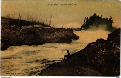 PC CANADA, NEWFOUNDLAND, GRAND FALLS, EXPLOITS RIVER, Vintage Postcard (b61401)