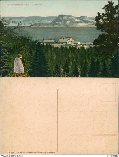 Postcard Labrador Canada Missionsstation Nain 1911