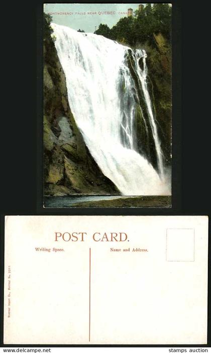Canada Old Postcard Montmorency Falls Quebec Waterfalls