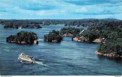 Ontario  Canada The Thousand Islands Cruis boats Fliegeraufnahme
