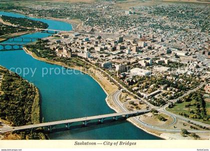 Saskatoon City of Bridges aerial view
