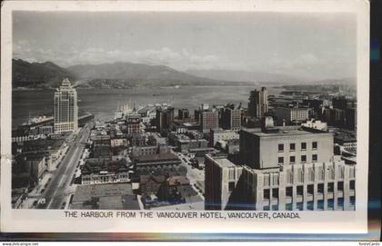 Vancouver British Columbia Harbour from the Vancouver Hotel