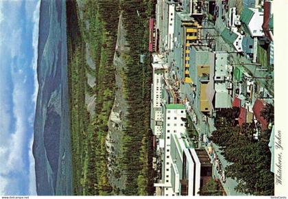 Whitehorse Yukon Territory Main Street aerial view