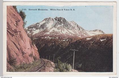 (58554) AK White Pass and Yukon Railway, Sawtooth Mountains, vor 1945