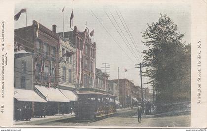 B77608  barrington street halifax  tramway  canada scan front/back image