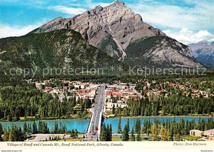 Banff Canada Village and Cascade Mountain Banff National Park