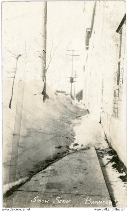 Canada Brandon Snow Scene 1910