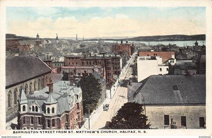 Canada Halifax Barrington St From St Matthew's Church postcard C376