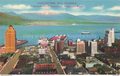 VANCOUVER BC Canada View from Hotel Vancouver Panorama Room