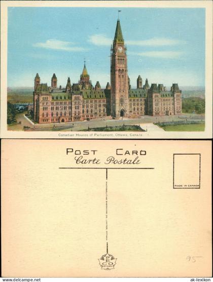 Postcard Ottawa Canadian Houses of Parliament, Ottawa, Canada 1930