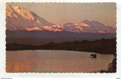 AK 04053 CANADA - Cow Moose on lake at sunrise