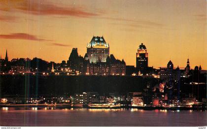 CPM Quebec Canada Vue de Nuit de Quebec