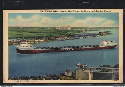 AK Sarnia /Ontario, The Wilfred Sykes passing Port Huron, Michigan