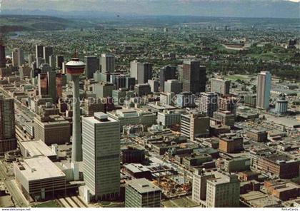 Calgary Alberta Canada Panorama Downtown Calgary Tower aerial view