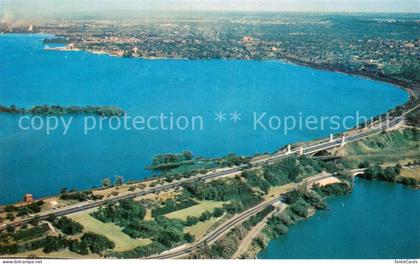 Hamilton Ontario Aerial view of the Eastern approach to Hamilton Bridges Bay