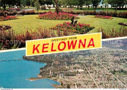 Kelowna City Park City on Okanagan Lake aerial view