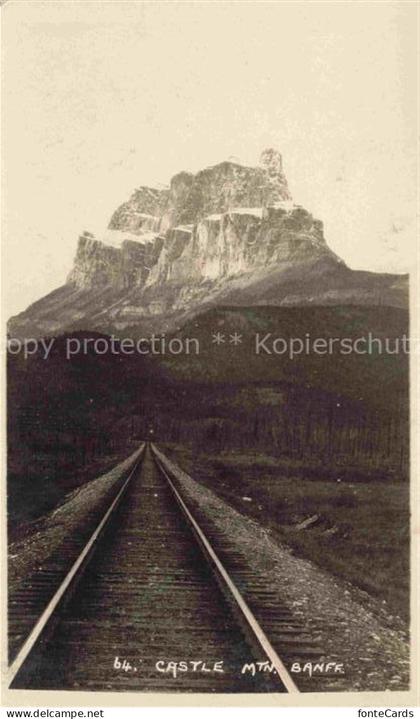 Mount Banff Alberta Canada Castle Mount Banff Railway