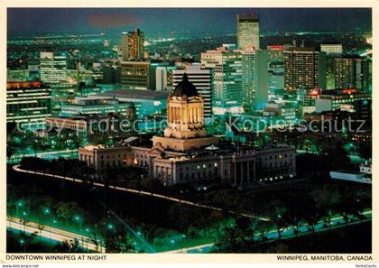 Winnipeg Downtown Manitoba Nachtaufnahme
