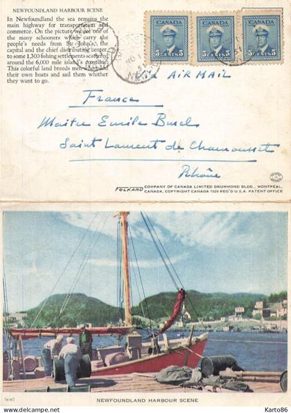newfoundland , terre neuve et labrador , canada * harbour scene * CPA double